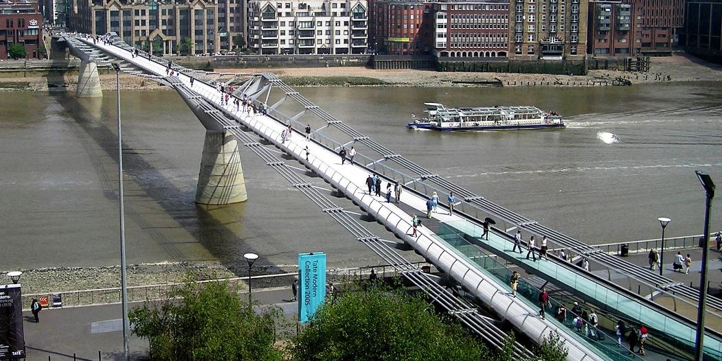An image of the London Millennium Bridge